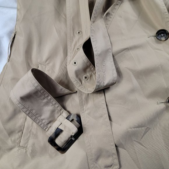 Lauren Ralph Lauren Womens Small Beige Outdoors Coat Jacket Belt Casual Comfort - Picture 6 of 10